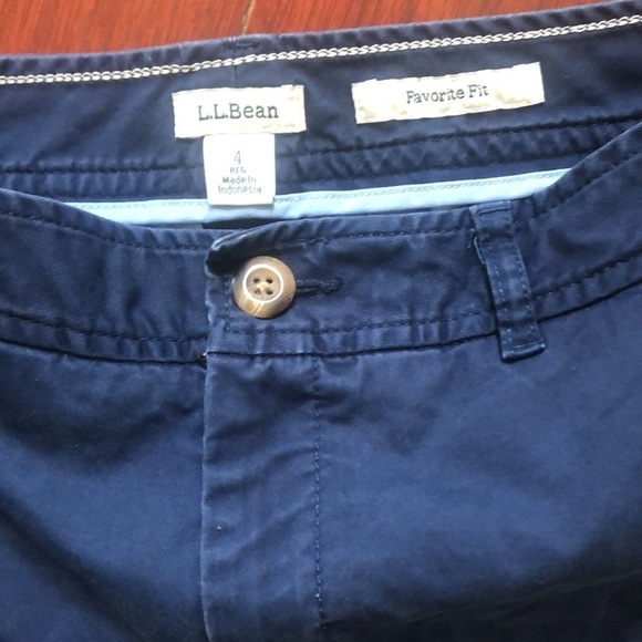 L.L. Bean Favorite Fit Size 4 Navy Trousers - Picture 3 of 12
